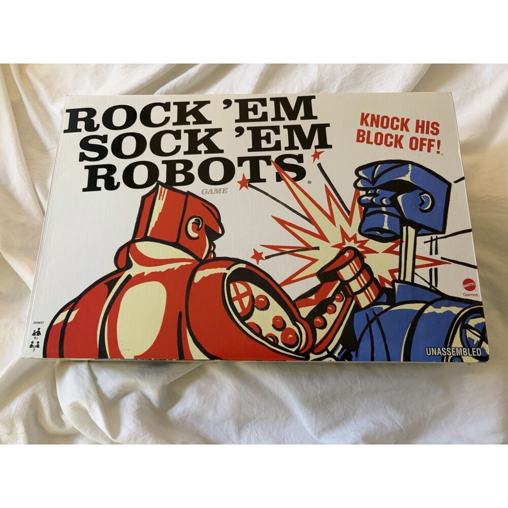 Rockem Sockem Robots Game Mattel 2014 Classic Boxing Toy Game.